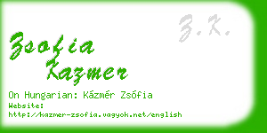zsofia kazmer business card